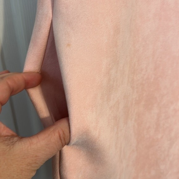 JACK by BB DAKOTA Small Pink Square Neckline Mini Dress Sleeveless Faux Suede - Picture 3 of 8